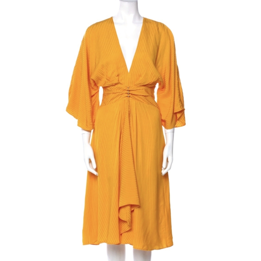 NWT Significant Other yellow orange midi dress